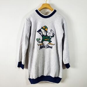 Vintage 90s Notre Dame CrewNeck SweatShirt Made In USA